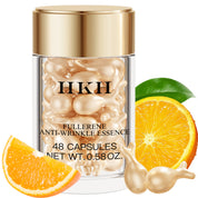 HKH Vitamin-C-Serum fürs Gesicht: 48 Kapseln Retinol Anti-Aging Falten-Reparatur-Serum – Vitamin-E-Niacinamid-Öl für Frauen – Tägliche Tiefenpflege für feine Linien, glättet, spendet Feuchtigkeit und hellt den Teint auf