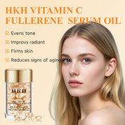 HKH Vitamin-C-Serum fürs Gesicht: 48 Kapseln Retinol Anti-Aging Falten-Reparatur-Serum – Vitamin-E-Niacinamid-Öl für Frauen – Tägliche Tiefenpflege für feine Linien, glättet, spendet Feuchtigkeit und hellt den Teint auf