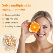 HKH Vitamin C Super Serum fürs Gesicht – Anti-Aging-Hautpflege Vitamin E Gesichtsserum-Kapseln mit Niacinamid – Vitamin-C-Serumöl für Frauen – Spendet Feuchtigkeit und sorgt für einen ebenmäßigen Teint – Ideal für unterwegs (38 Kapseln)