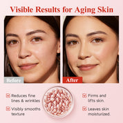 HKH Retinol-Serum-Kapseln für das Gesicht: Anti-Aging-Serum gegen Falten mit Vitamin A &amp; E und Kollagen für Frauen – Feuchtigkeitsspendend, glättend, für feine Linien und straffende Haut – ideal für unterwegs (38 Kapseln)