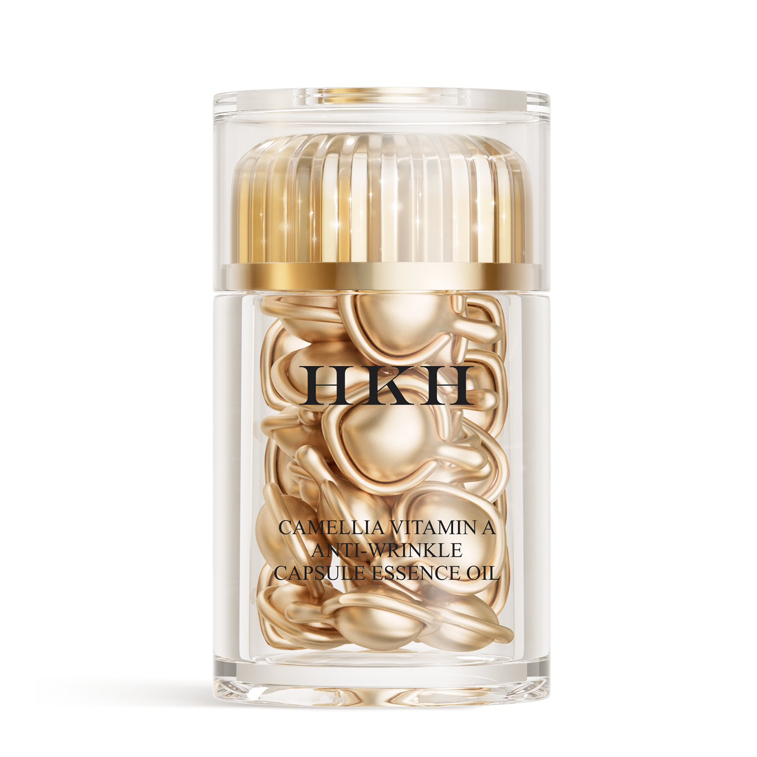 HKH Retinol + HPR Serum fürs Gesicht – Anti-Aging-Nachtpflege gegen Falten – Retinol-Kapseln – Peptidserum für Frauen – Strafft die Haut gegen feine Linien und schlaffe Haut – Frei von Duftstoffen und Alkohol, nicht fettend