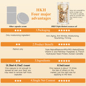 HKH Retinol + HPR Serum fürs Gesicht – Anti-Aging-Nachtpflege gegen Falten – Retinol-Kapseln – Peptidserum für Frauen – Strafft die Haut gegen feine Linien und schlaffe Haut – Frei von Duftstoffen und Alkohol, nicht fettend