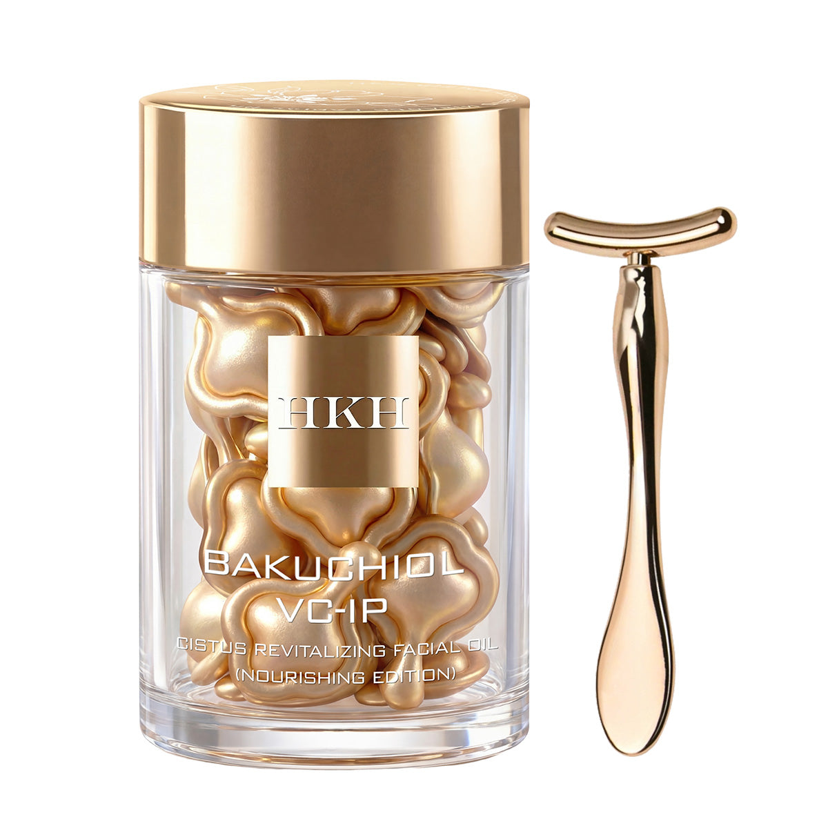 HKH Bakuchiol Retinol Serum-Kapseln: 30 Einzeldosis-Anti-Aging-Serum mit HPR und Vitamin C für Frauen von 25 bis 55 Jahren – Mildert Falten und Pigmentflecken – Straffend, glättend und feuchtigkeitsspendend – Ideal für unterwegs