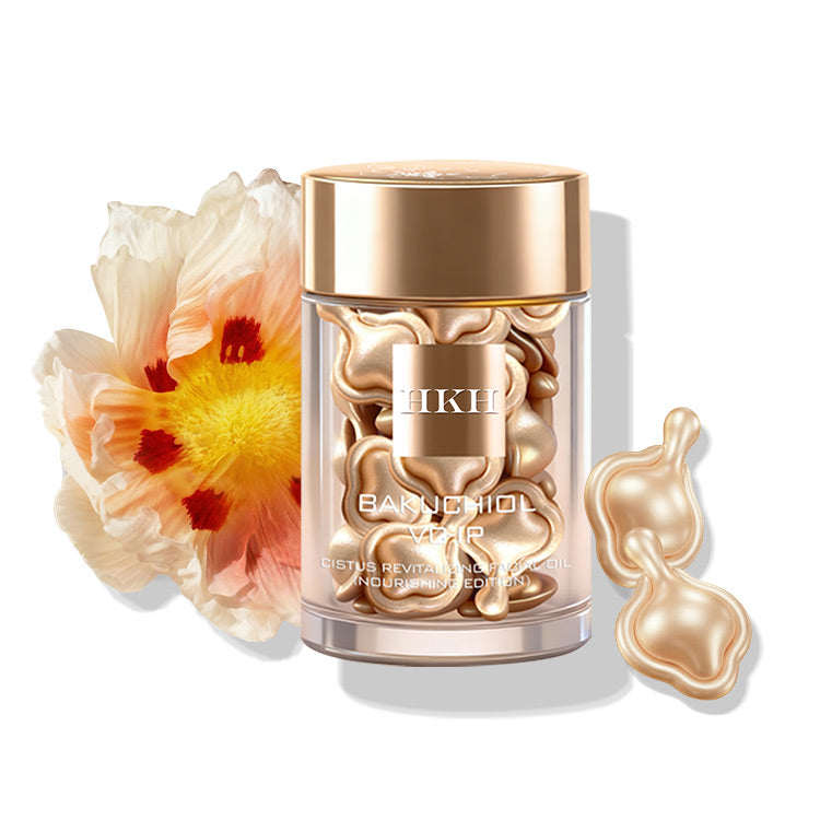 HKH Bakuchiol Retinol Serum-Kapseln: 30 Einzeldosis-Anti-Aging-Serum mit HPR und Vitamin C für Frauen von 25 bis 55 Jahren – Mildert Falten und Pigmentflecken – Straffend, glättend und feuchtigkeitsspendend – Ideal für unterwegs